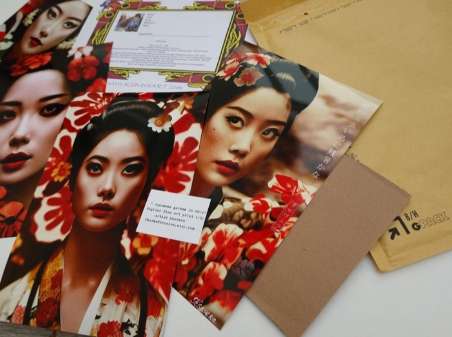 KSAVERA • Japanese Geisha DS0273 • C-Print Digital Glossy Kodak • 4 Original Image Collection