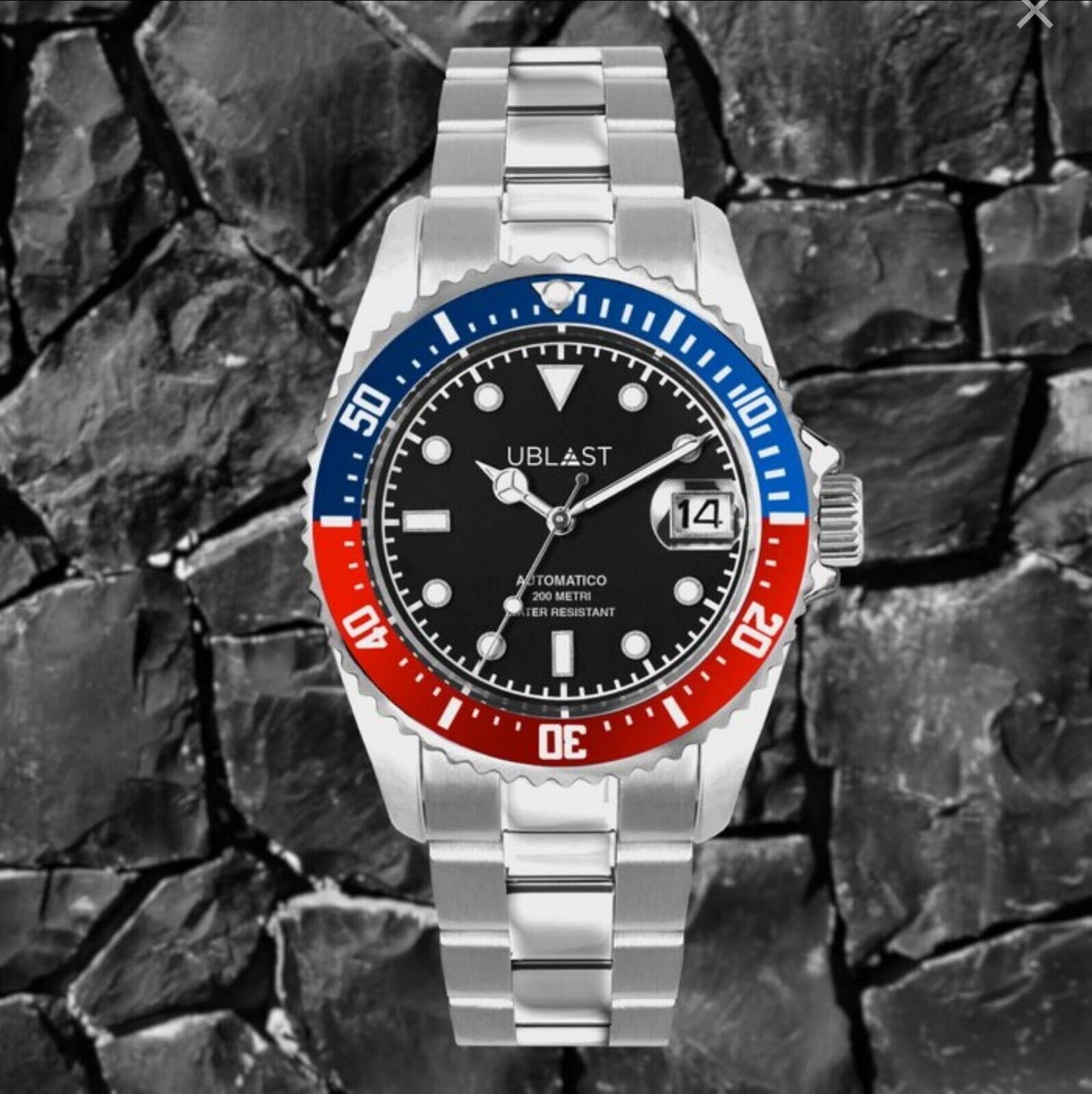Ublast • 40mm • "Pepsi" Diver •  20ATM • UB2D4012BBR • SEIKO NH35 Automatic 24j