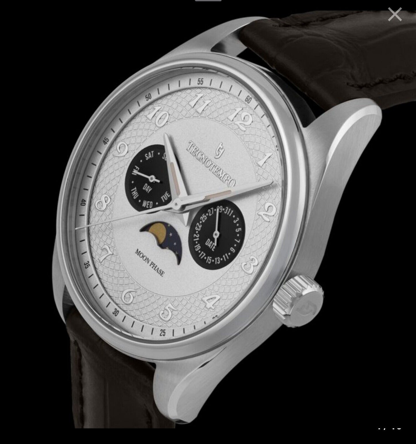 Tecnotemp • 41mm • "Full Moon" • Calender & Moon Phase • Ltd Edition •  Italian