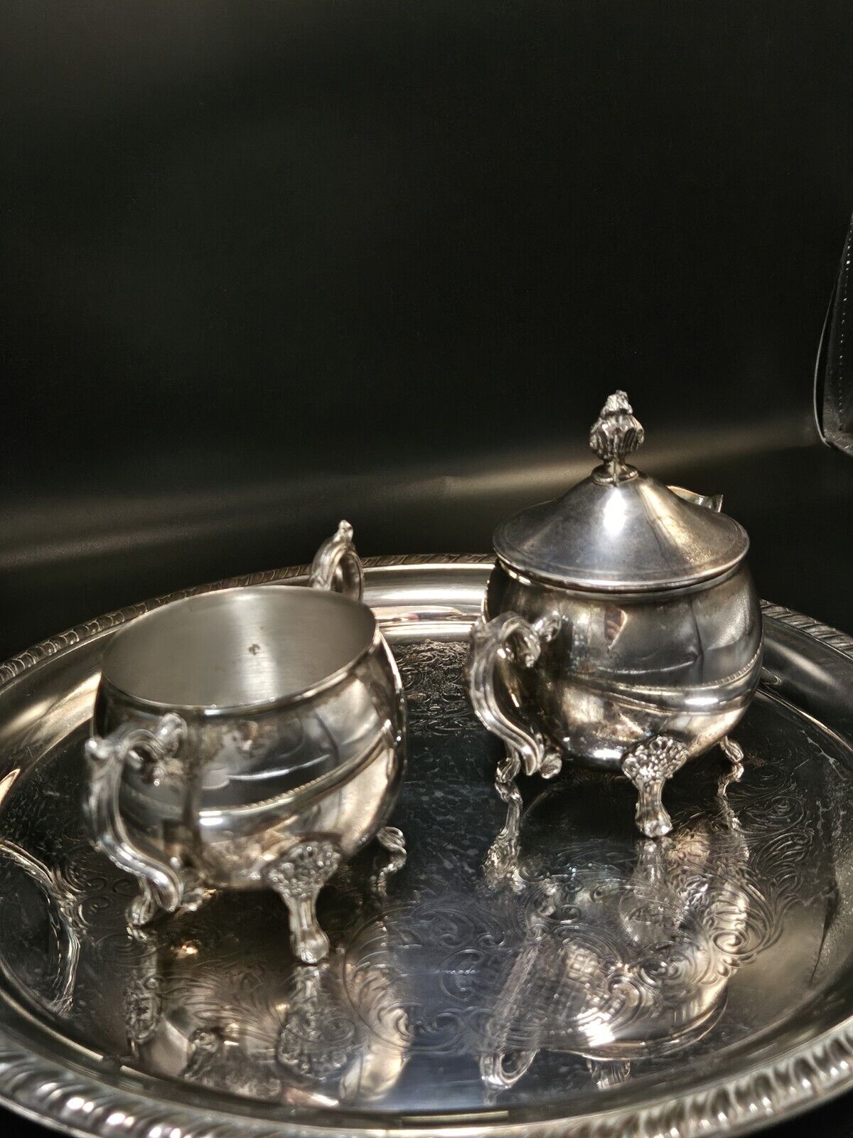 Vintage Mid Century •  Leonard Tea Set • 4 Piece • Unpolished For Collector 