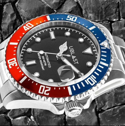 Ublast • 40mm • "Pepsi" Diver •  20ATM • UB2D4012BBR • SEIKO NH35 Automatic 24j