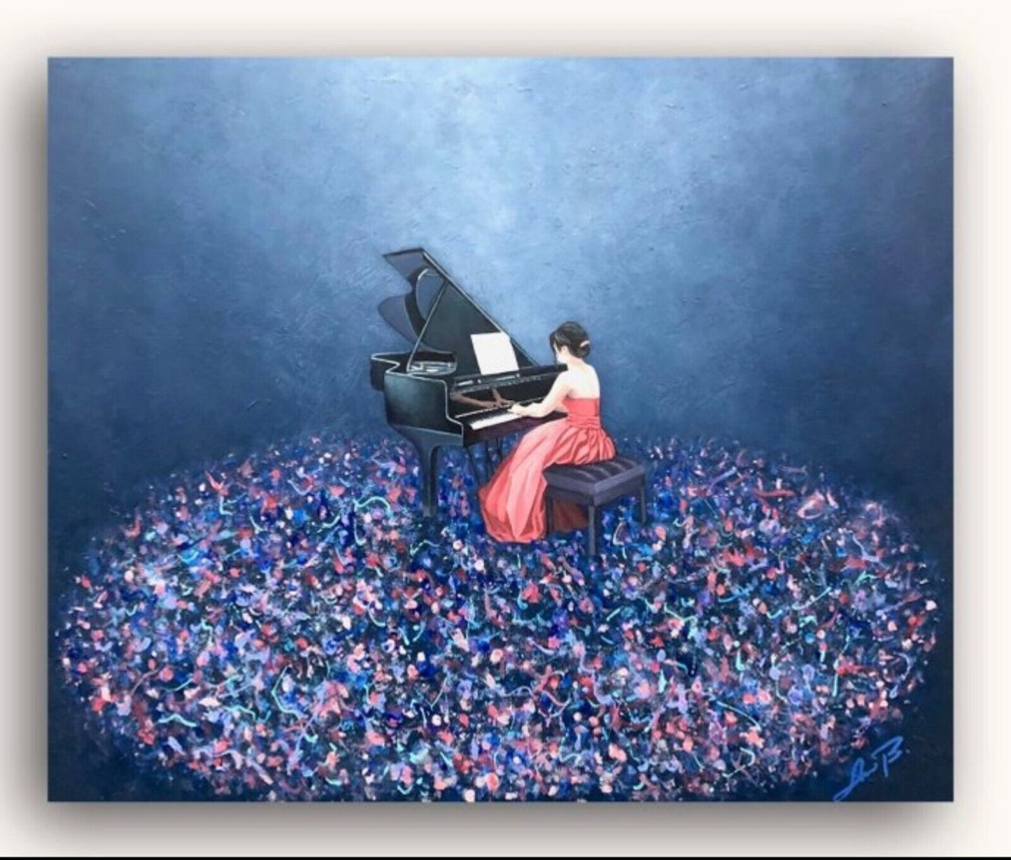 'Elise For Elise' • By AniB • Germany • Oil On Canvas • 50cm X 60cm • Hand...