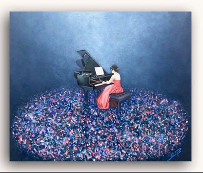 'Elise For Elise' • By AniB • Germany • Oil On Canvas • 50cm X 60cm • Hand...