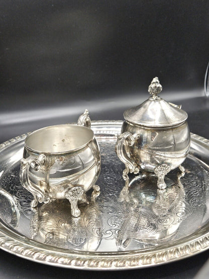 Vintage Mid Century •  Leonard Tea Set • 4 Piece • Unpolished For Collector 