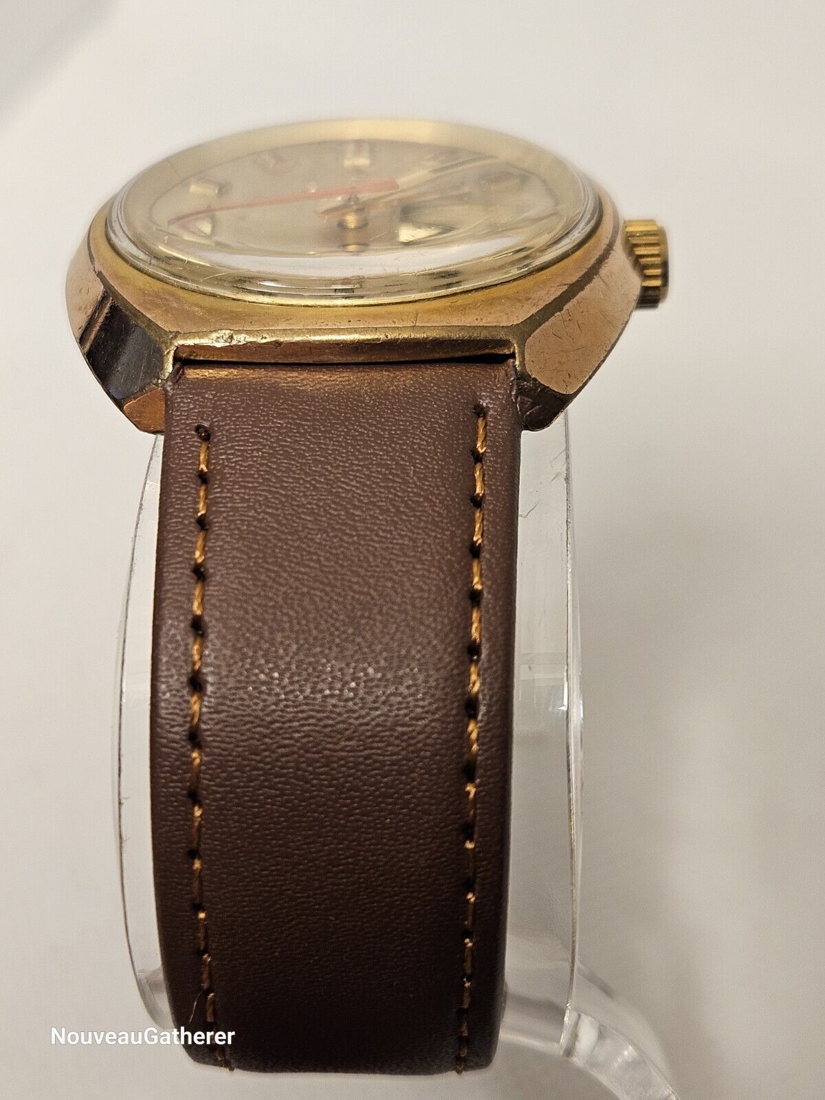 Cauny • Vintage Swiss Watch • Day Date • 17 Jewels • 1970's Mens • Runs