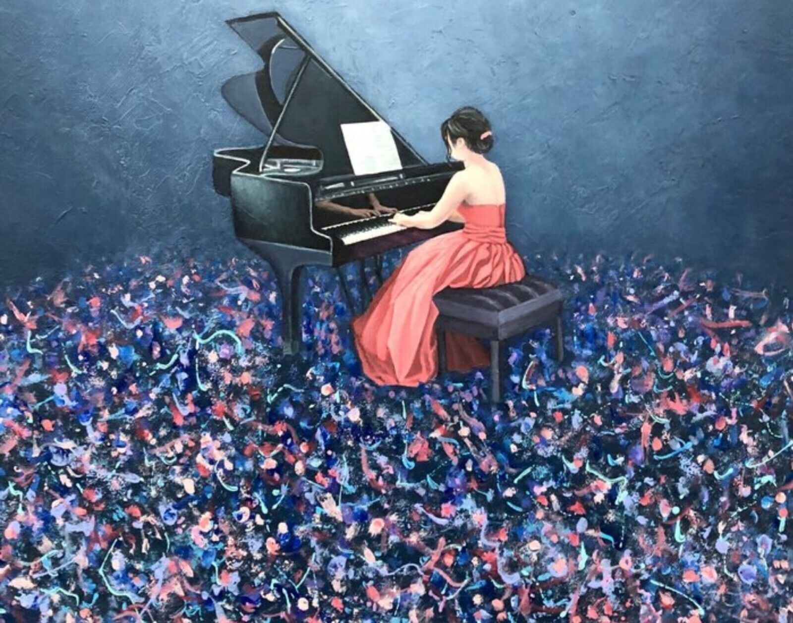 'Elise For Elise' • By AniB • Germany • Oil On Canvas • 50cm X 60cm • Hand...