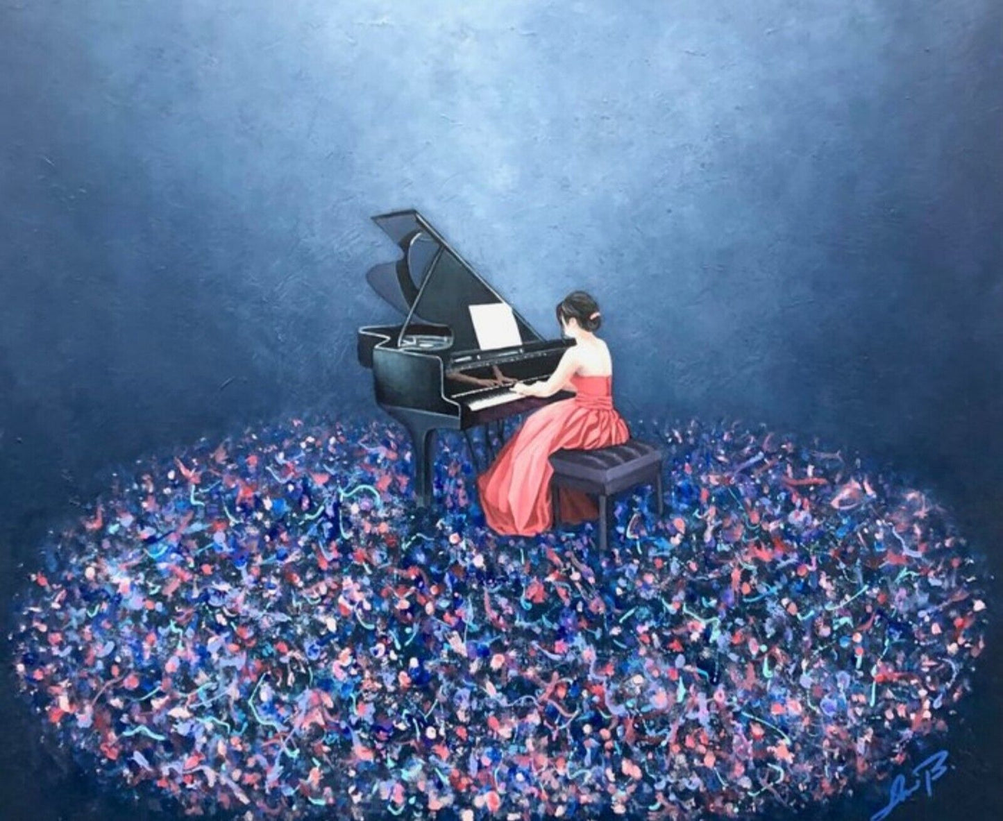 'Elise For Elise' • By AniB • Germany • Oil On Canvas • 50cm X 60cm • Hand...