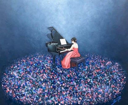'Elise For Elise' • By AniB • Germany • Oil On Canvas • 50cm X 60cm • Hand...