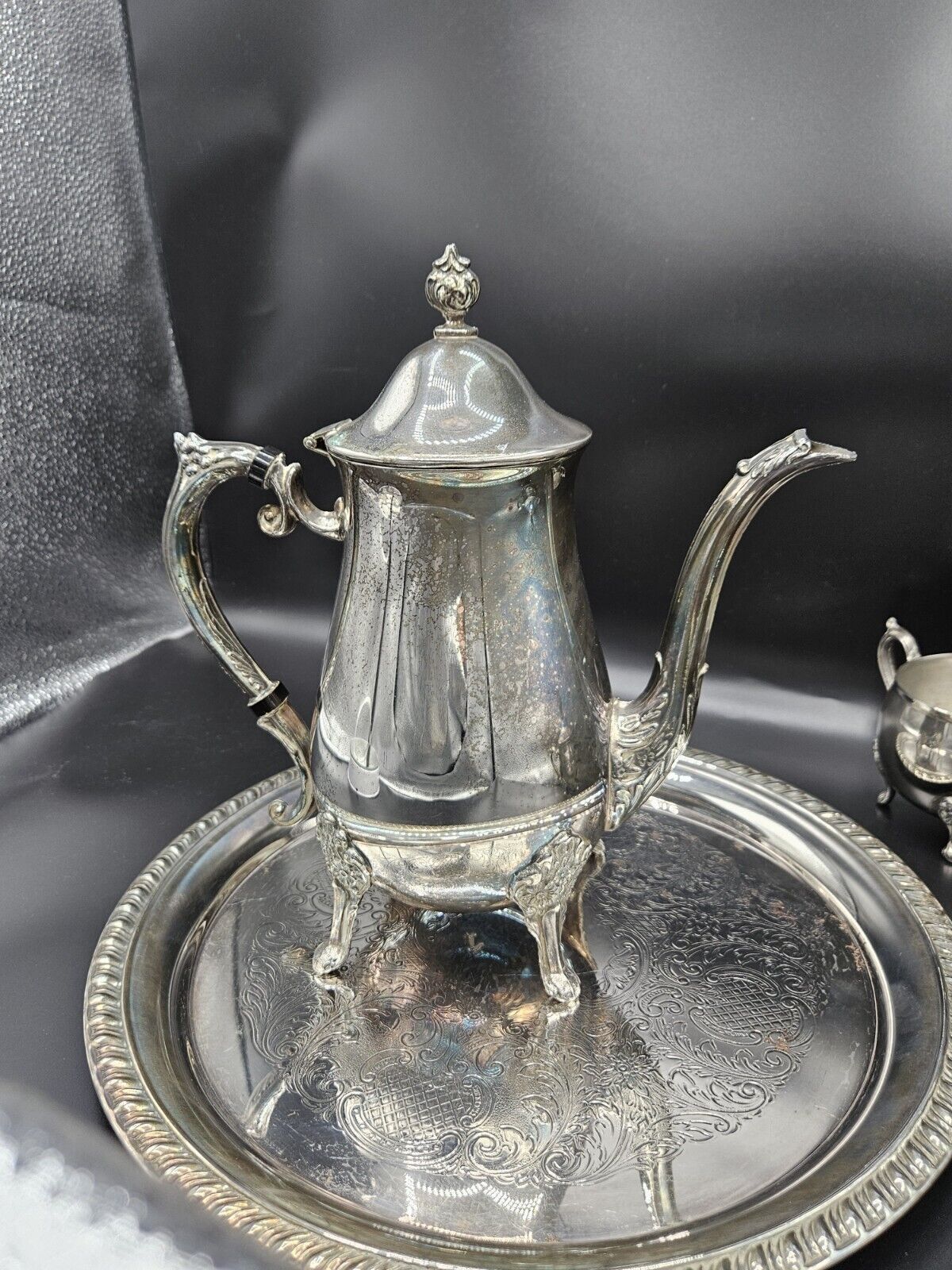 Vintage Mid Century •  Leonard Tea Set • 4 Piece • Unpolished For Collector 