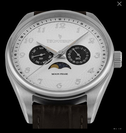 Tecnotemp • 41mm • "Full Moon" • Calender & Moon Phase • Ltd Edition •  Italian