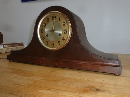 Urgos (Germany) 1930's Mantle Clock - Half Hour Chime w Key - Working Condition