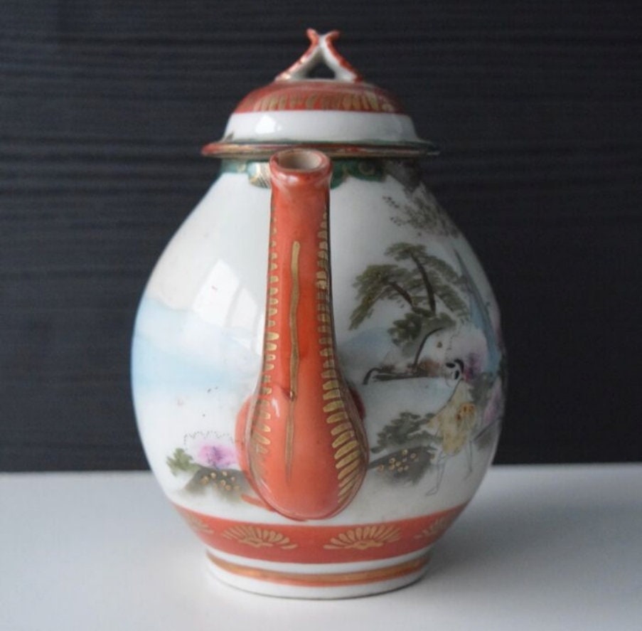 Early 20th Century Japanese Ceramic Tea Server Set - Ships Insured