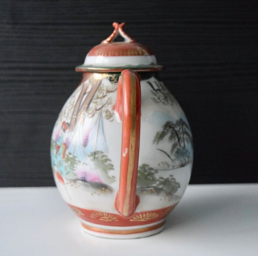Early 20th Century Japanese Ceramic Tea Server Set - Ships Insured