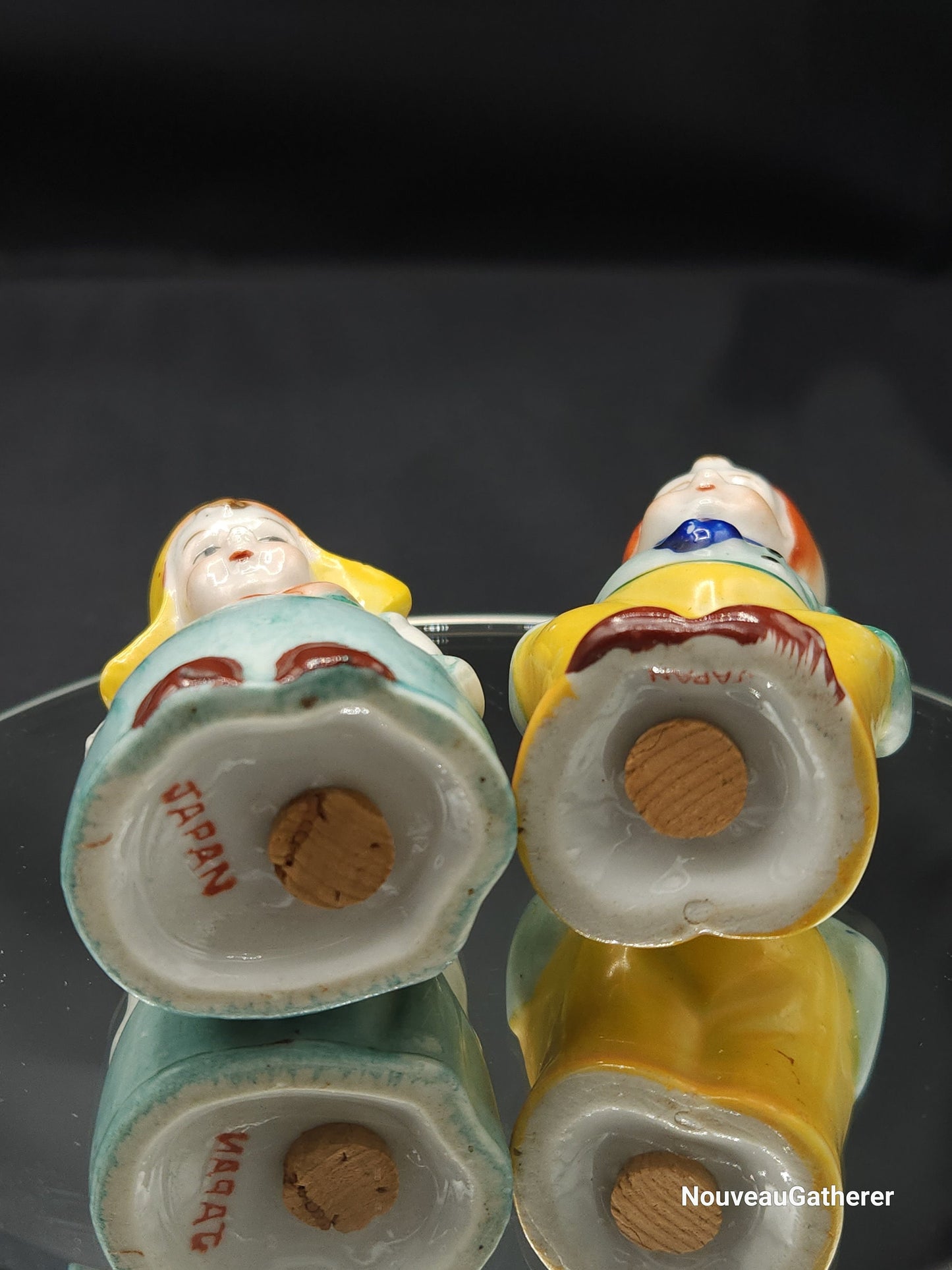 Antique Japanese Porcelain Salt Shaker Dutch Boy Dutch Girl