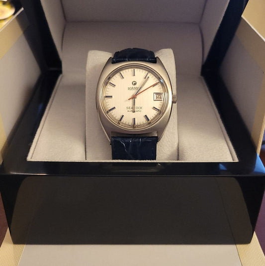 Vintage 60s Roamer Searock Automatic Original Crown, Dial, Hands, Case