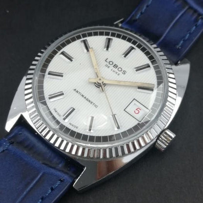 Vintage 70's Lobos De Luxe Engraved Mechanical