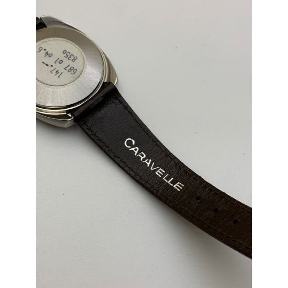 70's Vintage Caravelle Bulova w Day Date & Second Hand ref 687 01 04.6