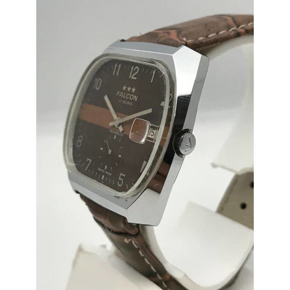 Vintage Rare Falcon Art Deco Sub Second 70's Analogue Mech