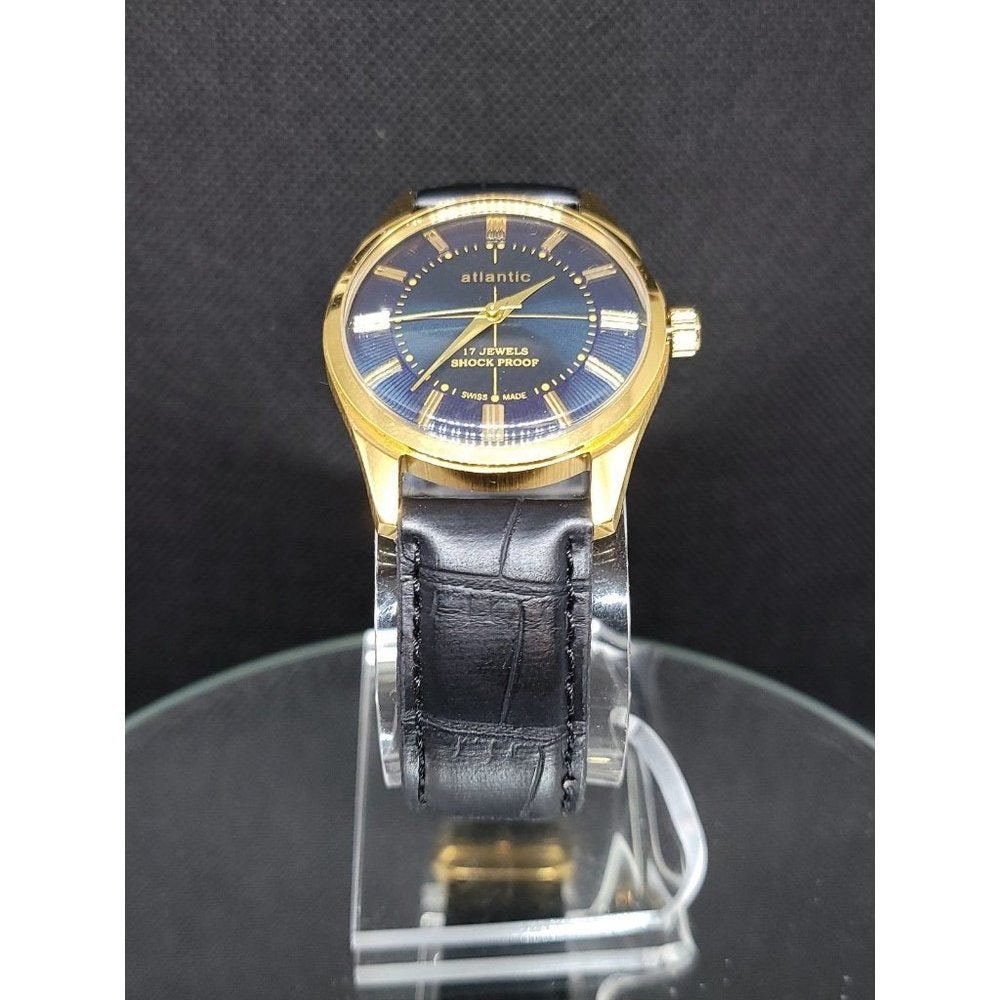 Vintage Atlantic Mens Mechanical New Band Diameter w/o Crown 35mm