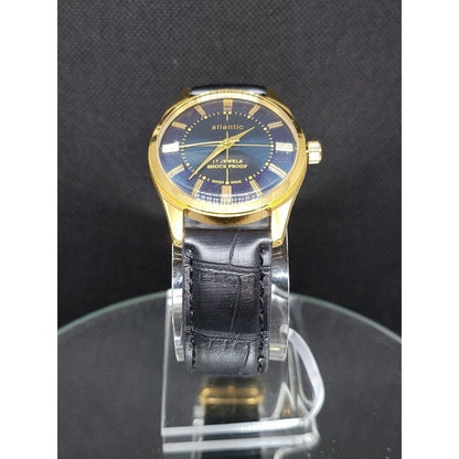 Vintage Atlantic Mens Mechanical New Band Diameter w/o Crown 35mm