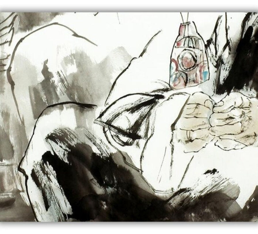 Ink painting • Rice paper - 中国寫意畫-秋酣 Yang Xiaochun • China - 20th century est. 1970 • Ships Insured • 137×1×68 cm