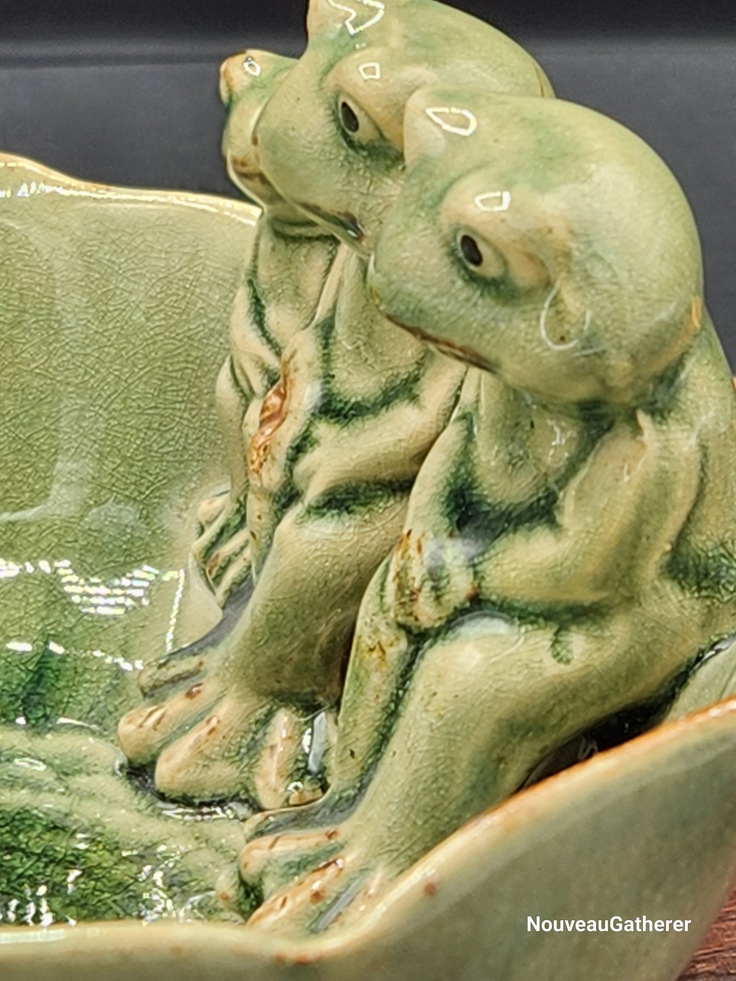 Vintage Abbott China Three Frogs Family Bowl