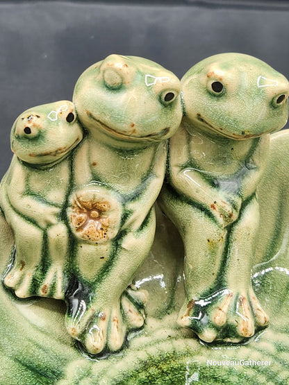 Vintage Abbott China Three Frogs Family Bowl
