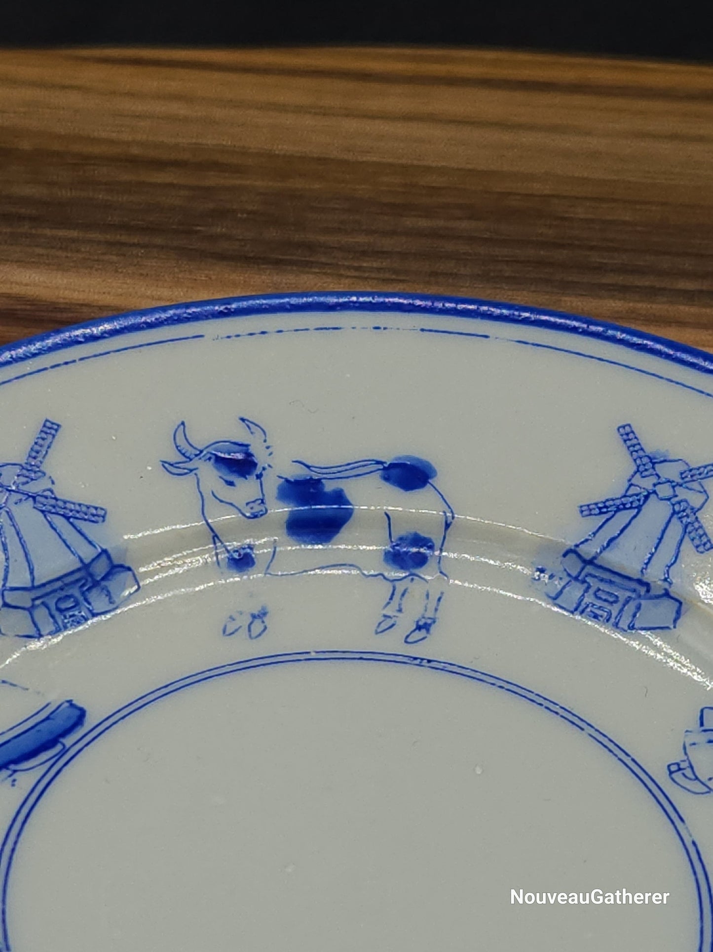 Antique Porcelain Holland Dish Blue