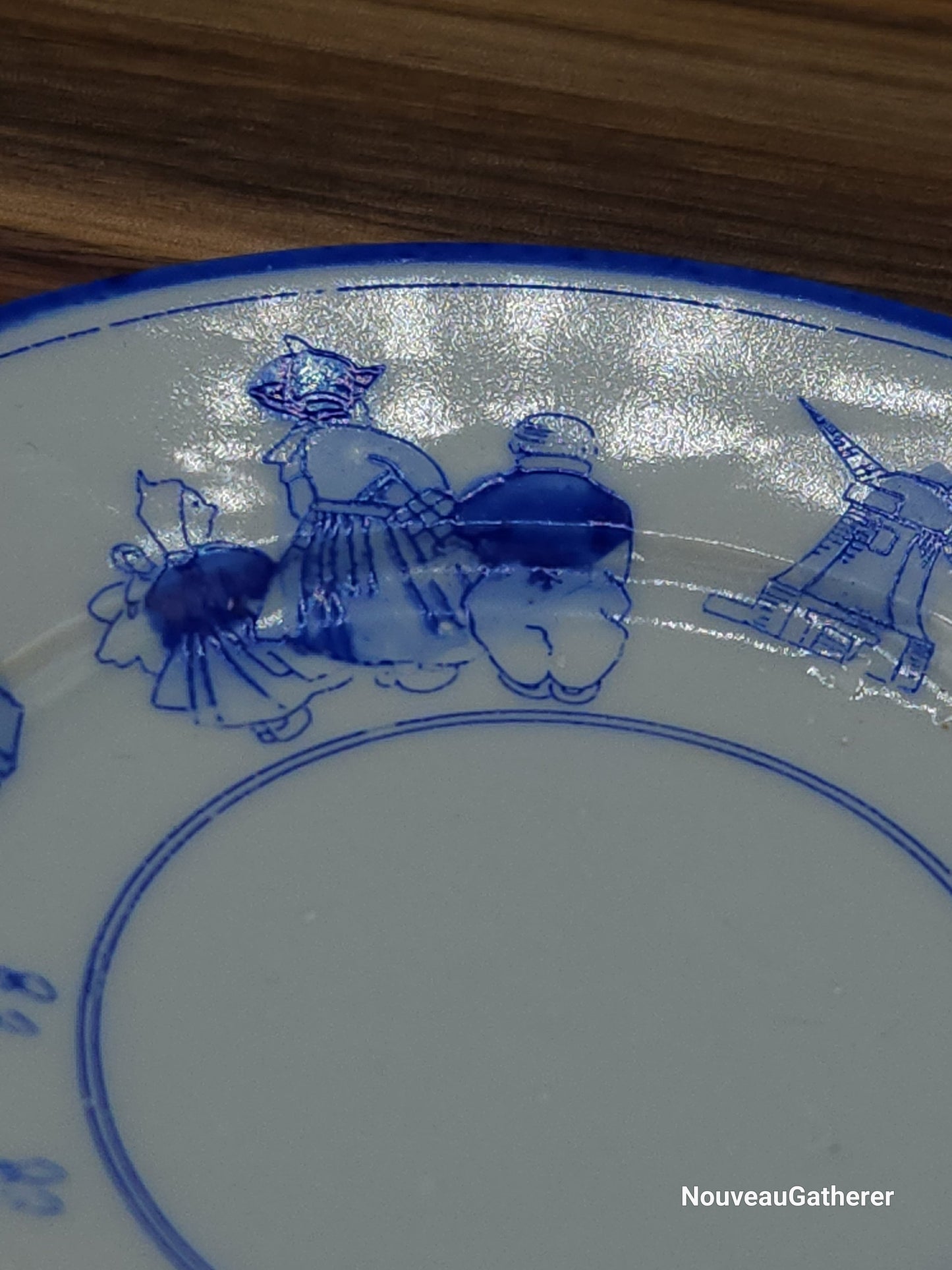 Antique Porcelain Holland Dish Blue