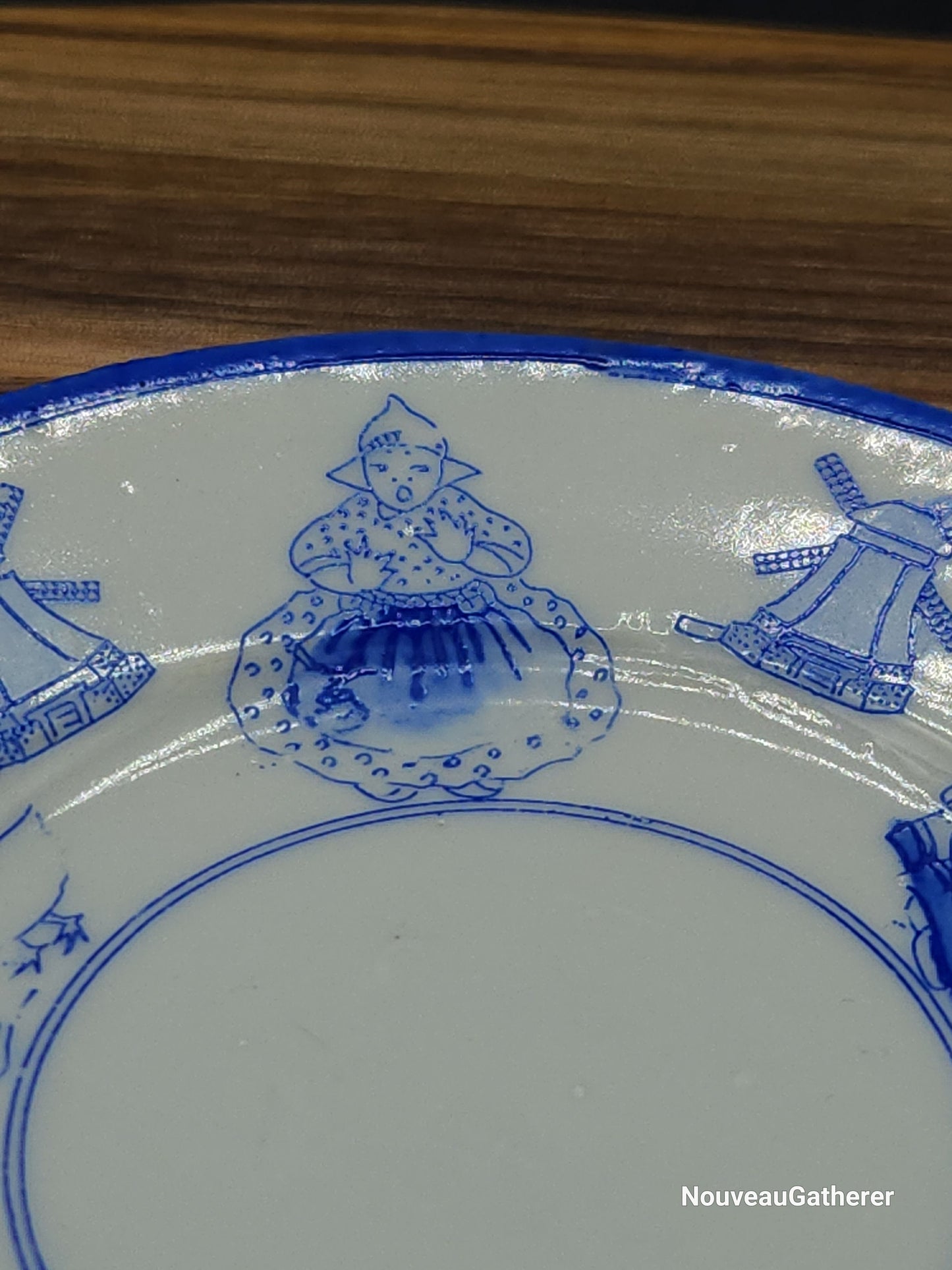 Antique Porcelain Holland Dish Blue