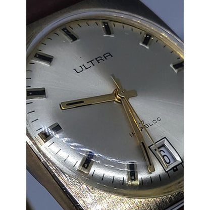 Rare Vintage Ultra Incabloc 17J w Date Ultrathin