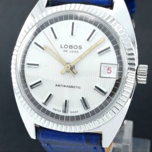 Vintage 70's Lobos De Luxe Engraved Mechanical