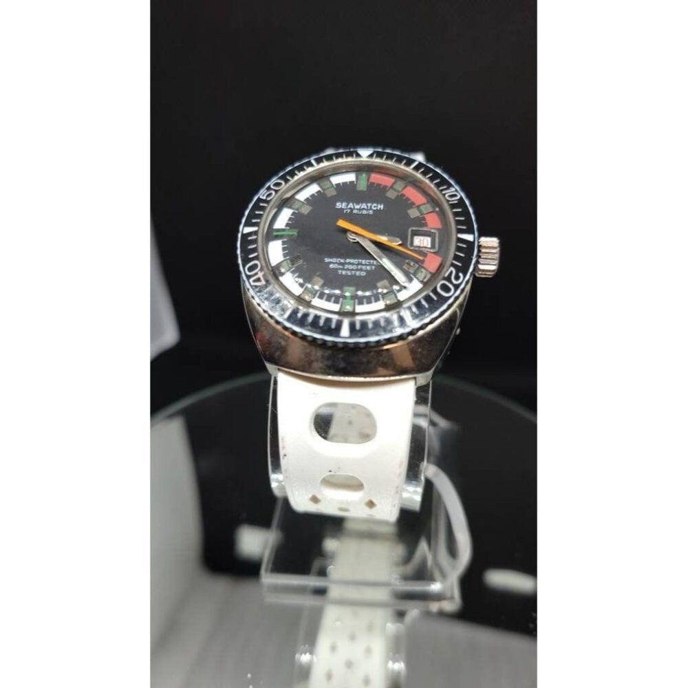 SEAWATCH Diver EB 8800 1960's Chromed Wristwatch Vintage Collectors Watch