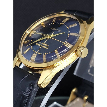 Vintage Atlantic Mens Mechanical New Band Diameter w/o Crown 35mm