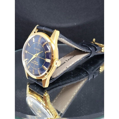 Vintage Atlantic Mens Mechanical New Band Diameter w/o Crown 35mm