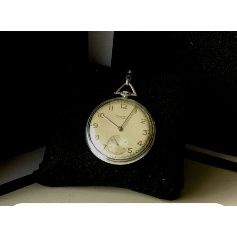 Very Rare 1920&#39;s Antique Phigied Extra Pocket Watch w Chain