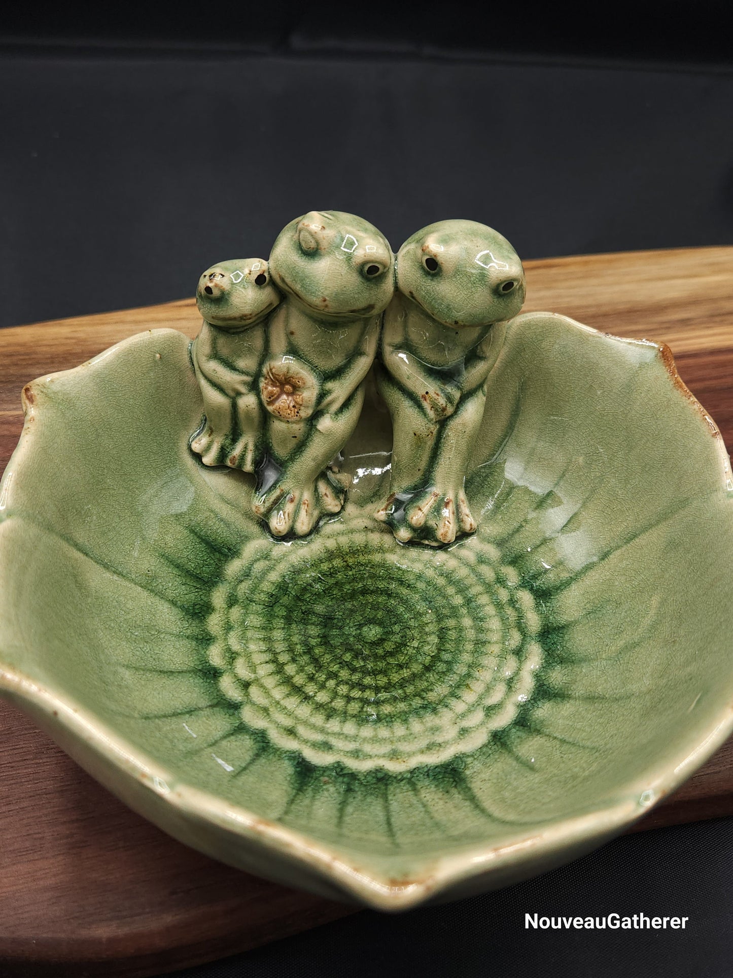 Vintage Abbott China Three Frogs Family Bowl