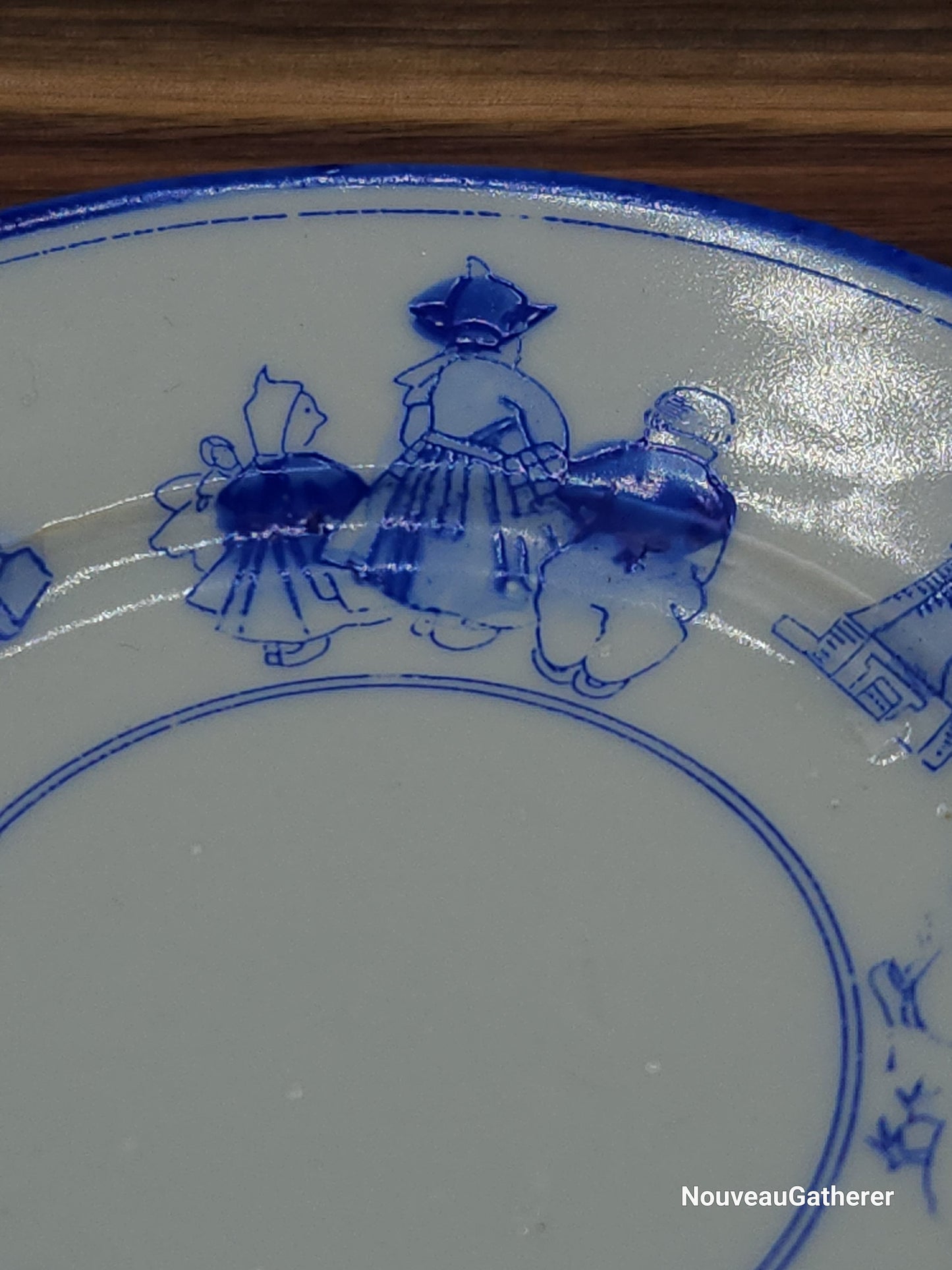Antique Porcelain Holland Dish Blue