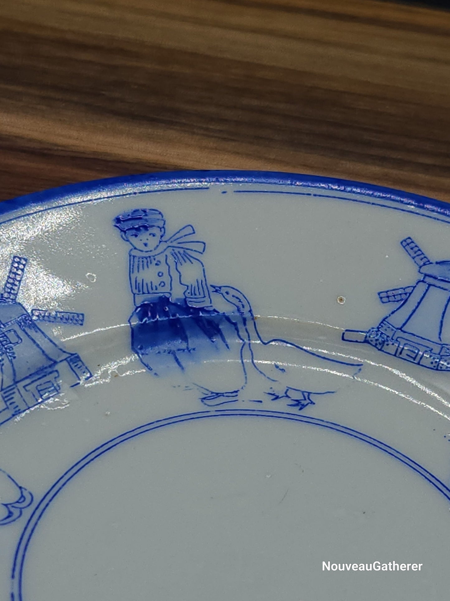 Antique Porcelain Holland Dish Blue