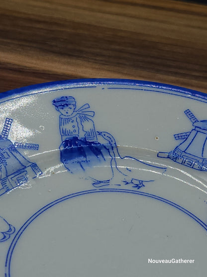 Antique Porcelain Holland Dish Blue
