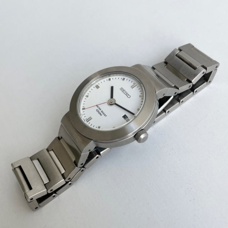 Vintage Titanium Seiko Mens 100M WR V732-OP20