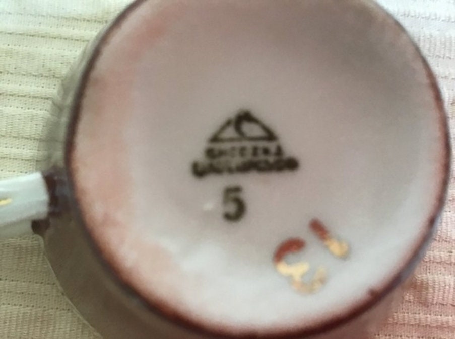 Vintage 50's Thin Porcelain Service Set Unused NOS