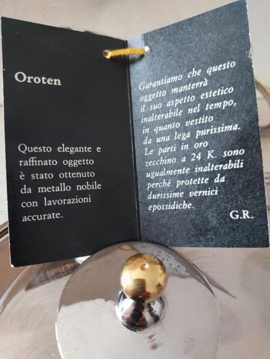 G.R. Orten • Oroten • Coffee Tea Set (3) w Alloy & 24 kt gold