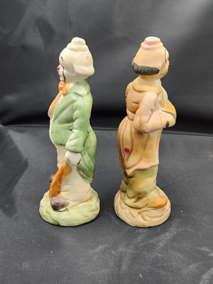 VIntage Ceramic Clown Figurines • 3 • Hand Painted • Estate Aquired