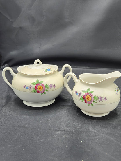 Vintage 50's Japanese Meito Hand Painted Porcelain Tea Service