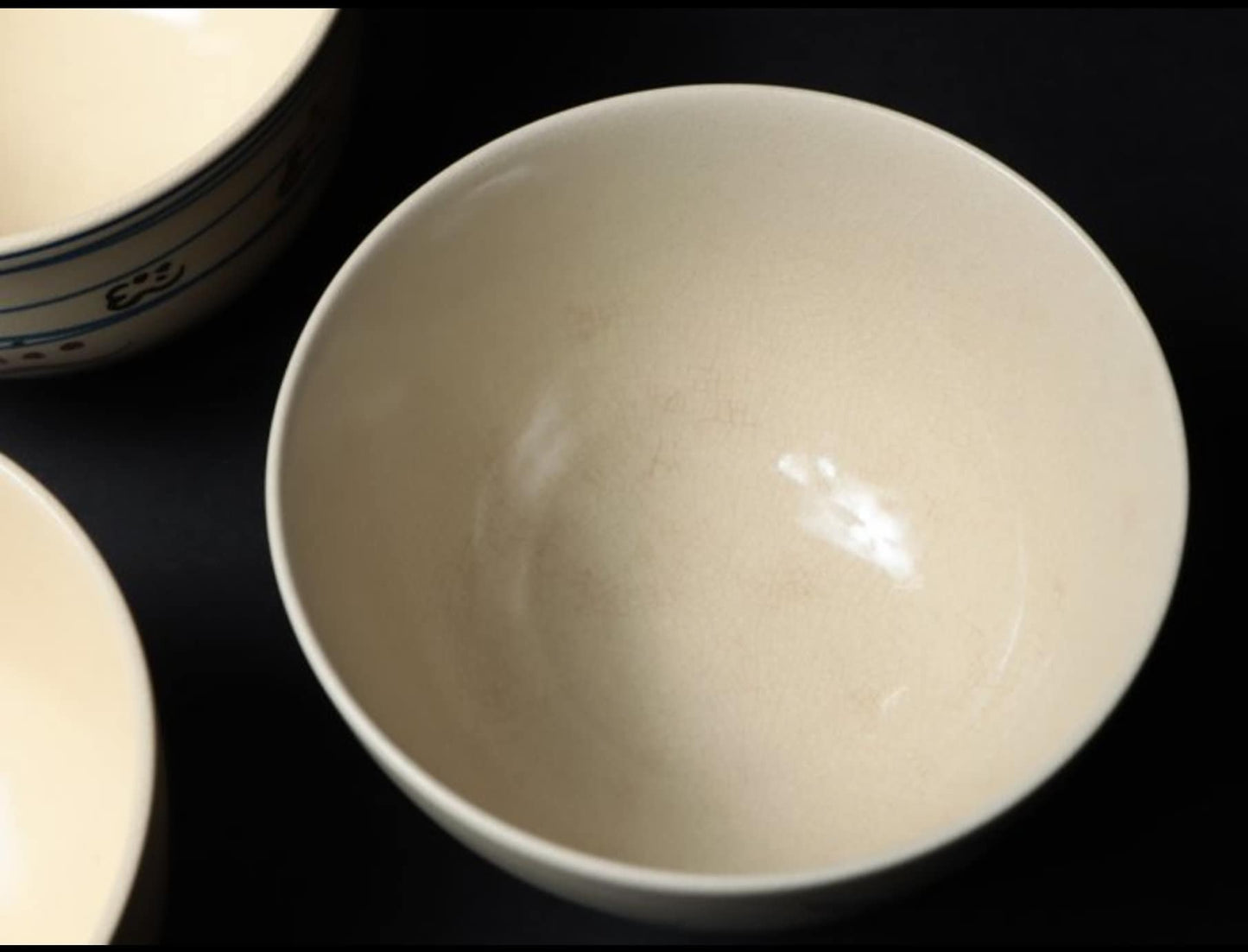 Chawan Pottery • 3 • Tea Ceremony Tools • Kyo-yaki (京焼) Teacups • Zodiac - Horse • Japan  20th century