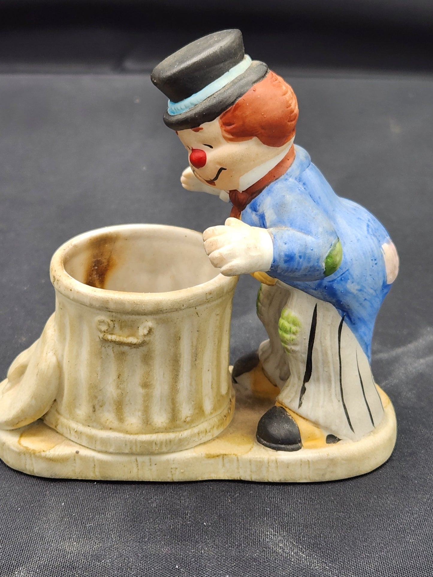 VIntage Ceramic Clown Figurines • 3 • Hand Painted • Estate Aquired
