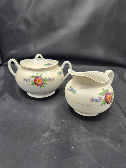 Vintage 50's Japanese Meito Hand Painted Porcelain Tea Service