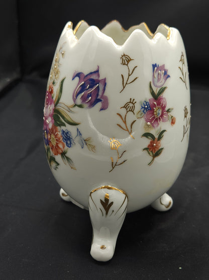 Vintage 1950s Napco Footed Porcelain Egg Vase
