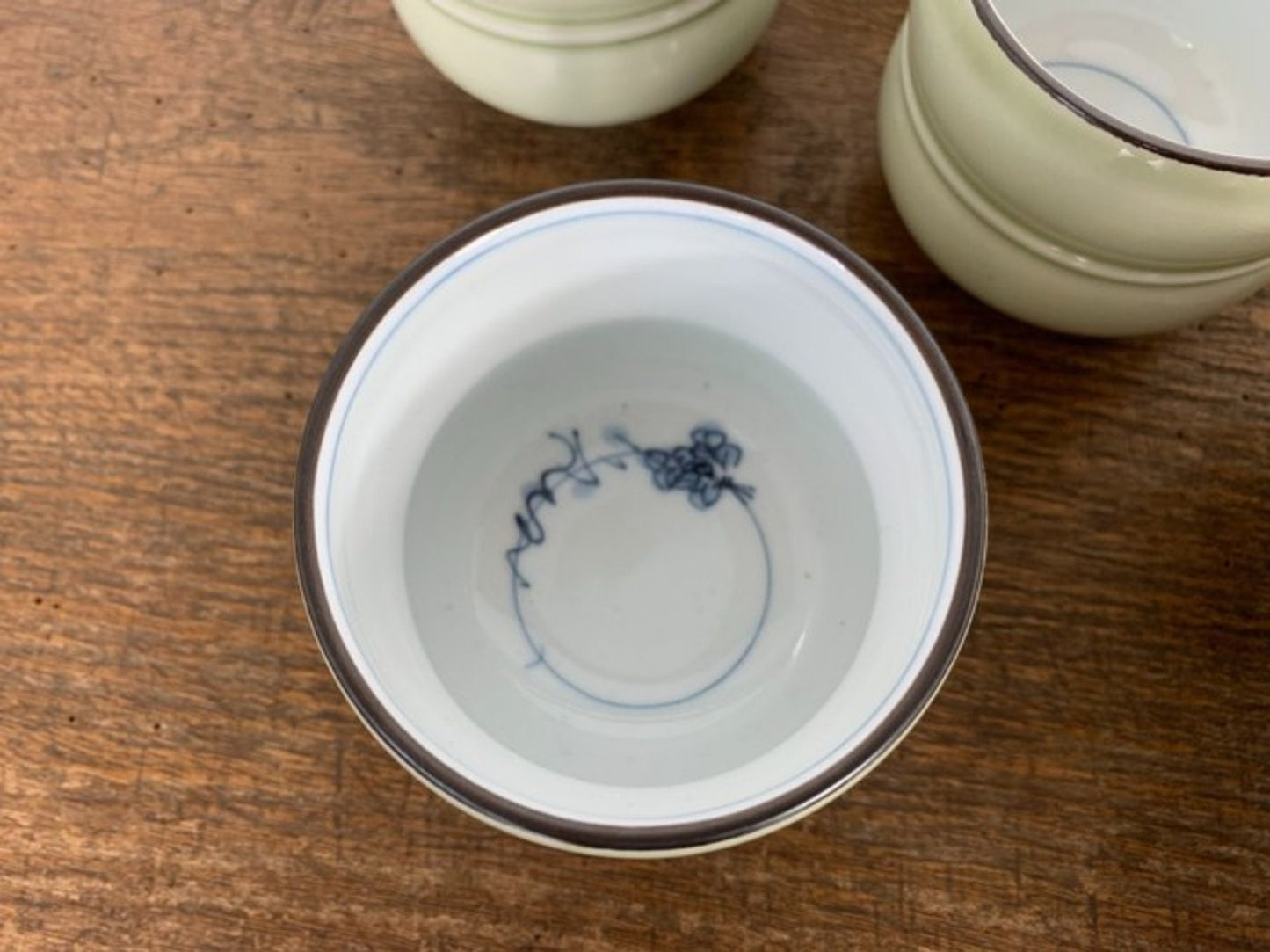 Japanese Arita Tea Set Mint Green Porcelain Vintage 20th Century